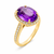 Oval Amethyst Micropave Halo Ring (4.75 TCW)