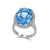 Aquamarine Halo Oval Ring