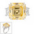 16MM ASSCHER WITH TRAPAZOID SIDES F1227-CAN-CZ-14K