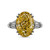 9CT OVAL WITH DOUBLE BAGUETTE SIDES F1287-CAN-CZ-14K