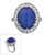 Sapphire Oval Halo Cabochon Ring (10 Carat Center) Sapphire Oval Halo Cabochon Ring (10 Carat Center)