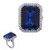 Emerald-Cut Sapphire Center Stone in a Micropave Halo