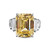 8ct Emerald Cut Center  with 6 Graduated Baguettes of 1 TCW on the sides. Center stone size: 13x10mm F217-CAN-CZ-14K