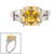2.5ct Square Cut Center with 4 Baguette Cut stones of .6ct on the sides. Center stone size: 8.75mm    F260-CAN-CZ-14K