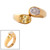 Bezel Set 2 Oval cut stones. F340-CAN-CZ-14K