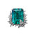 Emerald Ring with Partial Pear Border (16 TCW) Emerald Ring with Partial Pear Border (16 TCW)