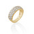 Eternity band with 3 Rows of stones  with 43 Round cut stones (2.15ct) F42-CZ-14K