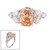 Coffee Oval Center with Marquise Side Stone Ring Coffee Oval Center with Marquise Side Stone Ring