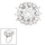 10ct Cushion Cut Center  surrounded by 6 Pear-Shaped stones  of 1.25 TCW  and 8 Round Cut Stones of 1.6 TCW. Center Stone Size: 13mm F544-CZ-14K