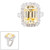 10.5CT EMER. CUT RING WITH MULTI SHAPE SIDE STONE F690-CAN-CZ-14K