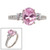 3 STONE OVAL W/ MIRCO-PAVE SHANK F698-PINK-CZ-14K