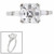 2.5CT ASSCHER CUT W/ SIDE BAGS F753-CZ-14K