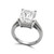 Emerald Center with Hidden Halo & Micropave Setting Ring