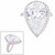 12.5CT PEAR SHAPE SURR. BY MIRCO-PAVE F931-CZ-14K