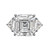 Asscher Cut With Trillion Side Stones