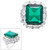 20ct Emerald Cut Center surrounded by 10 Pear-Shape cut stones (7 TCW)  and 24 Round Cut stones (3.85 TCW) T13083-FEM-CZ-14K