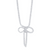NECKLACE 3.25mm neck in 4 prg set w/bow in front - N15/CZ