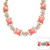 NECKLACE  LG CAB CTR SURRW/ROW RDS - N22/CORAL/CZ
