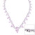 NECKLACE OF GRAD PS AND RDS  - N6/PINK/CZ