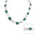 GRAD. ASSCHER CUT NECKLACE - N163/EM/CZ