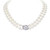 Double Strand Pearl Necklace with Halo Clasp