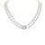 Double Strand Pearl Necklace with Halo Clasp