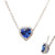 Sapphire Heart with Micro pave Pendant   (2.5CT) Sapphire Heart with Micro pave Pendant   (2.5CT)
