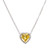3.5CT PAVE HEART PENDANT - PF994/CANARY