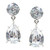 EARRING 6mm rd w/10 x 7 ps drop 7.6ct - RDWPS8.5/CZ