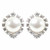 EARRING TOP ONLY PRL SURR  1ROW RDS - 17460T/PL/CZ