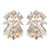 EARRING TWIN BEZ SET BAG+RDS/OVALS/MARQ - 17486T/CZ