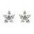 EARRING 7.25mm rd cz ctr.w/ps & marq.Flower Earring - T12701/CZ