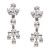 EARRING 3ps 1rd top w/oval rd oval 3ps drops - EF69/CZ