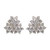 EARRING CLUST. LG. & SM RDS. IN TRI SHAPE - EF165/CZ