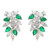 Cluster Earring with Emerald Pear Highlights (6.8 TCW) Cluster Earring with Emerald Pear Highlights (6.8 TCW)