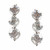 EARRING 3 GRAD RDS IN ROW - EF570/CZ