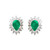 Emerald Pear with Marquise and Round Halo Earrings Emerald Pear with Marquise and Round Halo Earrings