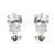 Radiant Pear Studs with Omega Back (5TCW)