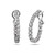 EARRING LARGE PRONG SET THIN HOOP  - CJ14/CZ