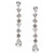 multi shape stone drop ear - EF868/CZ