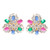 Cluster Earring with Multi-color Cabochons Cluster Earring with Multi-color Cabochons