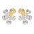 Large Flower Clear and Canary Cluster of Pears Earrings (26 TCW) Large Flower Clear and Canary Cluster of Pears Earrings (26 TCW)