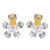 Small Flower Cluster of CZ & Canary Pear Earrings (11 TCW) Small Flower Cluster of CZ & Canary Pear Earrings (11 TCW)