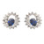 Blue Sapphire with Tiffany Swirl Earrings (3.75 TCW)