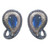 TEARDROP CABACHON EARRING - EF997/SAP/CZ