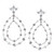 DELICATE CHANDELIER OF MARQUEE AND ROUND STONES - EF1063/CZ