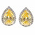 Pear Halo Canary Stud Earrings (10.5 TCW)