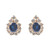 EARRING 11x9 oval ctr. w 11 rds. surr in ps look - T12955/SAP/CZ