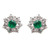 Emerald Flower Stud Earrings (5.15TCW) Emerald Flower Stud Earrings (5.15TCW)