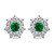 Emerald Flower Stud Earrings (5.15TCW)